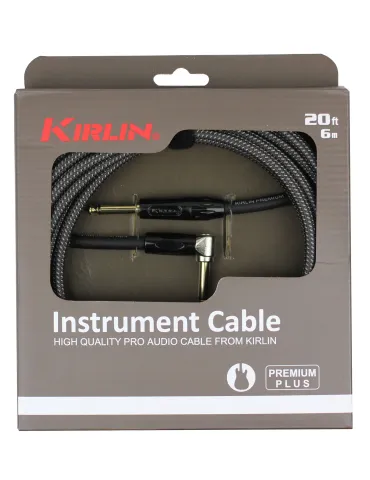  KIRLIN IWB202-6CA GUITAR CABLE 6M JACK JACK ELBOW|MusicGoodDeal 