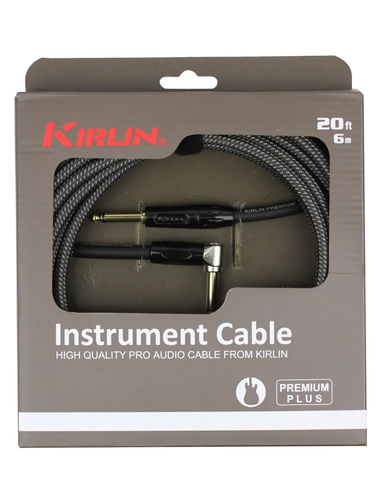  KIRLIN IWB202-6CA GUITAR CABLE 6M JACK JACK ELBOW|MusicGoodDeal 