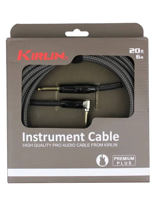  KIRLIN IWB202-6CA GUITAR CABLE 6M JACK JACK ELBOW|MusicGoodDeal 