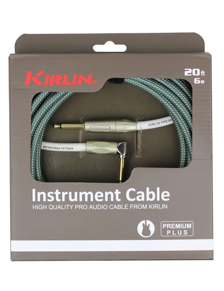  KIRLIN IWB202-6OL GUITAR CABLE 6M JACK JACK ELBOW|MusicGoodDeal 