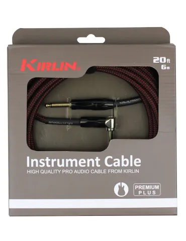  KIRLIN IWB202-6BR GUITAR CABLE 6M JACK JACK ELBOW|MusicGoodDeal 