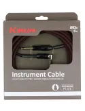 KIRLIN IWB202-6BR GUITAR CABLE 6M JACK JACK ELBOW|MusicGoodDeal 
