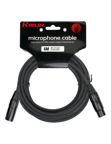  KIRLIN MP270-6BK MIKROFONKABEL 6M XLR M-XLR F SCHWARZ|MusicGoodDeal 