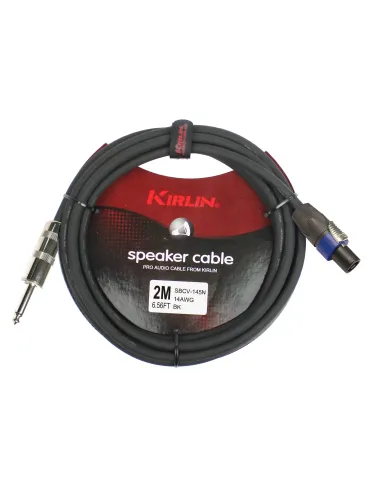  KIRLIN SBCV145-2BK LOUDSPEAKER CABLE 2M JACK -SPK BLACK|MusicGoodDeal 