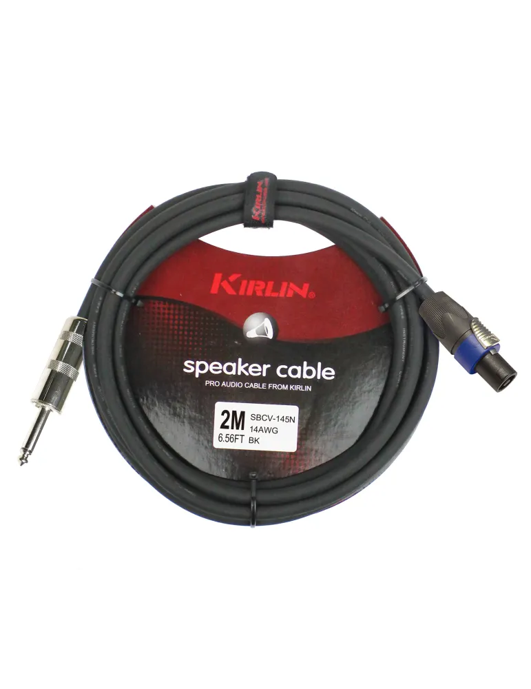  KIRLIN SBCV145-2BK LOUDSPEAKER CABLE 2M JACK -SPK BLACK|MusicGoodDeal 