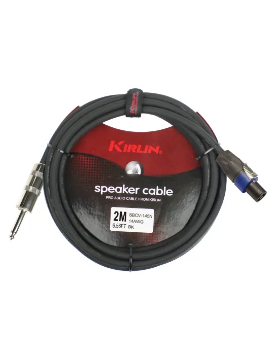  KIRLIN SBCV145-2BK LOUDSPEAKER CABLE 2M JACK -SPK BLACK|MusicGoodDeal 