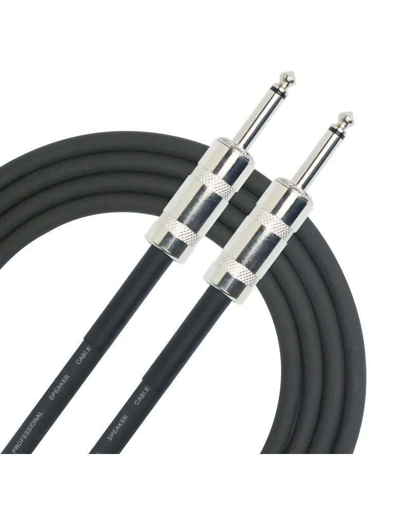  KIRLIN SBCV146-2BK LOUDSPEAKER CABLE 2M JACK-JACK BLACK|MusicGoodDeal 