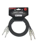  KIRLIN AP405-3BK PARCHE DE CABLE 2XJACK-2XJACK 3M NEGRO|MusicGoodDeal 