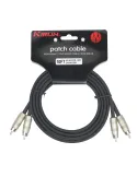  KIRLIN AP401-3BK KABELPFAD 2XRCA-2XRCA 3M SCHWARZ|MusicGoodDeal 