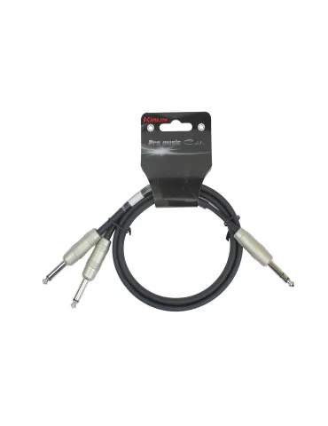  KIRLIN Y336-3BK CABLE PATCH Y 2XJACK-JACK 6.35 NR|MusicGoodDeal 