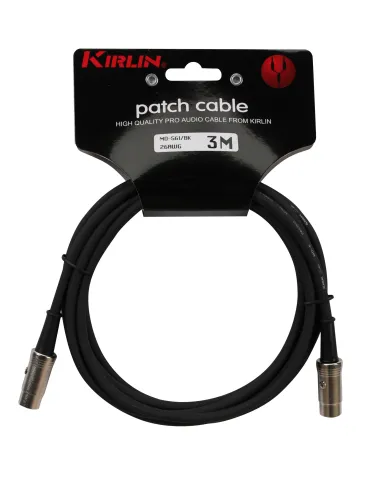  KIRLIN MD561-3BK MIDI CABLE 3M BLACK|MusicGoodDeal 