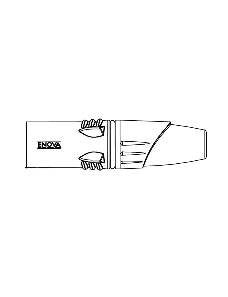  ENCHUFE ENOVA XLR MACHO NEGRO|MusicGoodDeal 