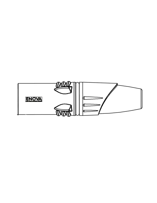  ENCHUFE ENOVA XLR MACHO NEGRO|MusicGoodDeal 