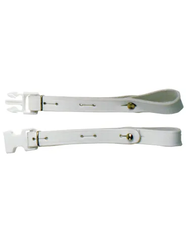  MUSICO 5375WH BL LEATHER SNARE DRUM STRAP HOLDER WITH CLIP|MusicGoodDeal 