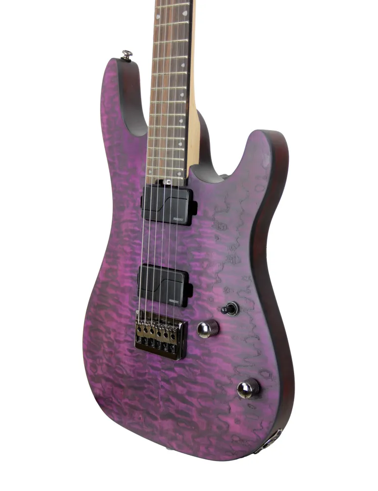  GUITARRA DE CORTE KX500 GRABADA MORADO OSCURO|MusicGoodDeal 
