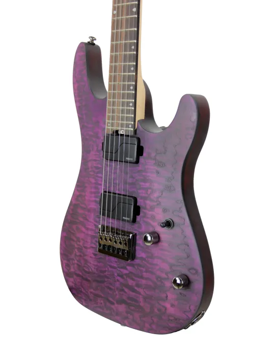  GUITARRA DE CORTE KX500 GRABADA MORADO OSCURO|MusicGoodDeal 