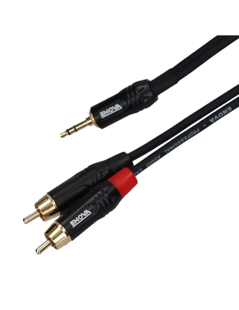  ENOVA PATCH CABLE JACK 3.5 - 2X RCA 1M|MusicGoodDeal 
