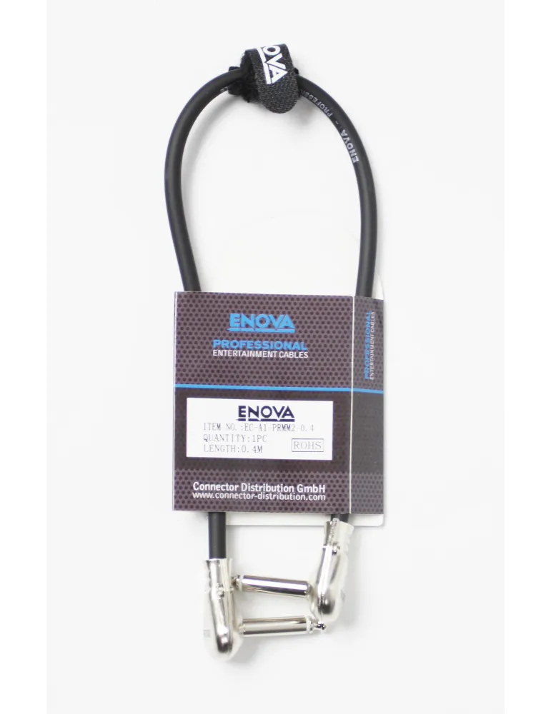  ENOVA CABLE PATCH INSTR JACK 40CM BLACK|MusicGoodDeal 