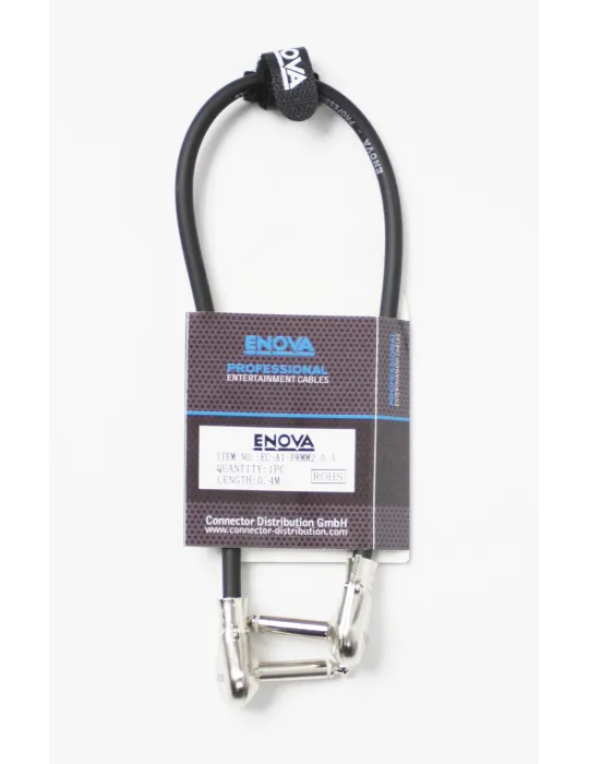  ENOVA CABLE PATCH INSTR JACK 40CM BLACK|MusicGoodDeal 