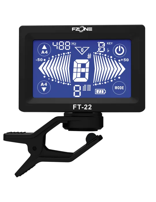  FZONE FT22 MINI-SINTONIZADOR CLIP TÁCTIL NEGRO|MusicGoodDeal 