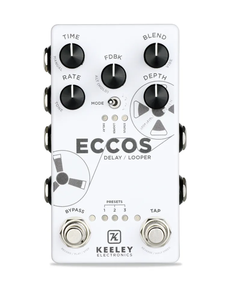  KEELEY KECCOS PEDAL ECAISSE CLAIREOS VERZÖGERUNG LOOPER STEREO|MusicGoodDeal 