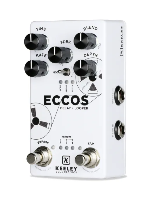  KEELEY KECCOS PEDAL ECAISSE CLAIREOS VERZÖGERUNG LOOPER STEREO|MusicGoodDeal 