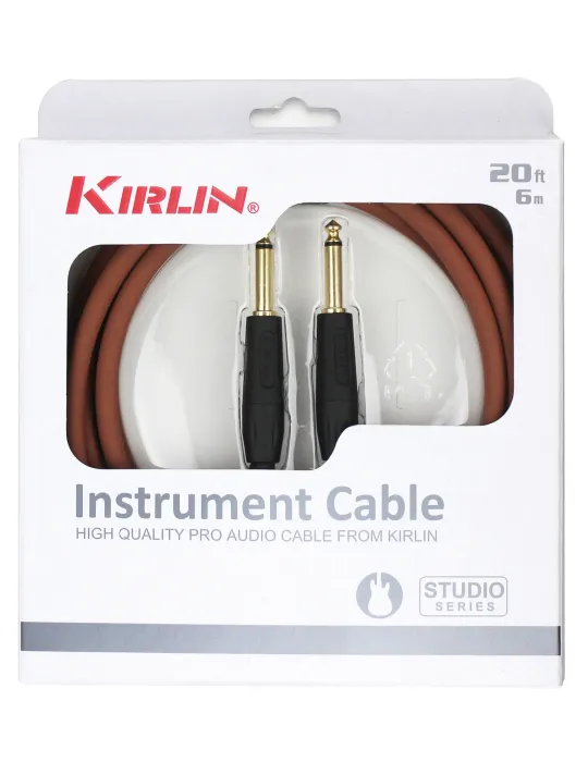  KIRLIN IT201-6MA GUITAR CABLE 6M JACK JACK BROWN|MusicGoodDeal 