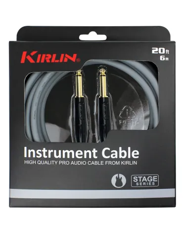  KIRLIN IP181-3GA GUITAR CABLE 3M JACK JACK GRAY|MusicGoodDeal 