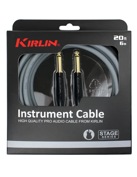  KIRLIN IP181-3GA GUITAR CABLE 3M JACK JACK GRAY|MusicGoodDeal 