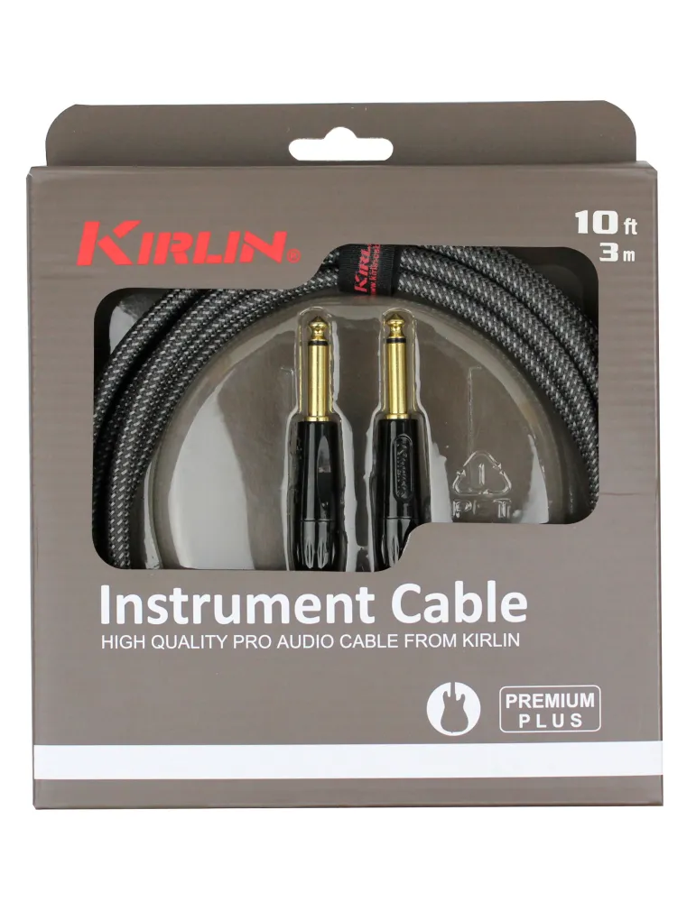  KIRLIN GUITAR CABLE 3M JACK JACK GREY|MusicGoodDeal 
