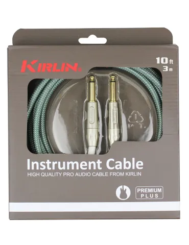  KIRLIN GUITAR CABLE 3M JACK JACK OLIVE|MusicGoodDeal 
