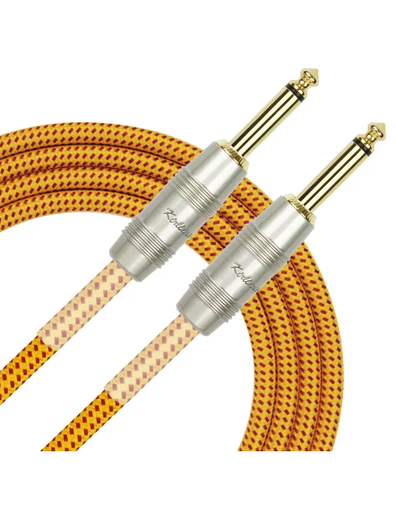  KIRLIN GUITAR CABLE 6M JACK JACK ORANGE|MusicGoodDeal 