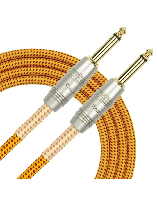  KIRLIN GUITAR CABLE 6M JACK JACK ORANGE|MusicGoodDeal 