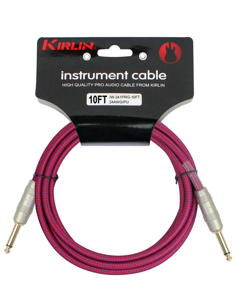  KIRLIN GUITAR CABLE 3M JACK JACK PURPLE|MusicGoodDeal 