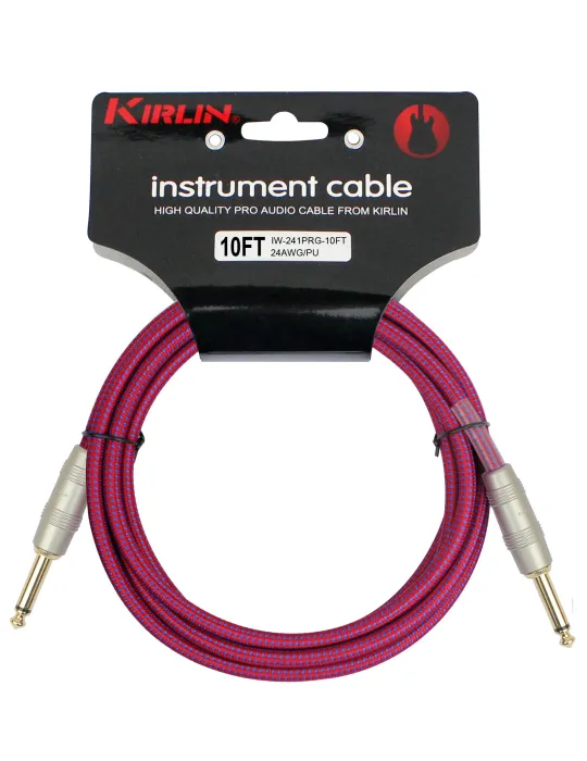  KIRLIN GUITAR CABLE 3M JACK JACK PURPLE|MusicGoodDeal 