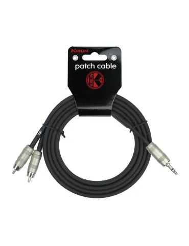  KIRLIN Y364-3BK CABLE PATCH Y 2XRCA-JACK 3.5 NR|MusicGoodDeal 