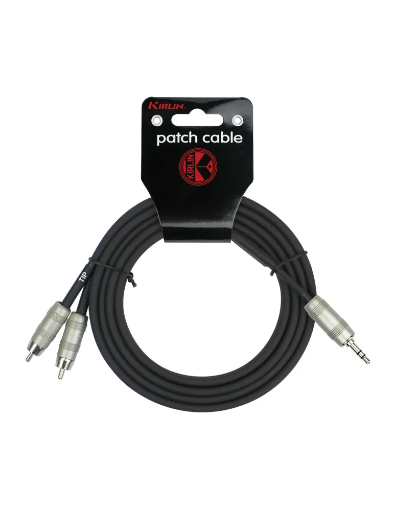  KIRLIN Y364-3BK CABLE PATCH Y 2XRCA-JACK 3.5 NR|MusicGoodDeal 