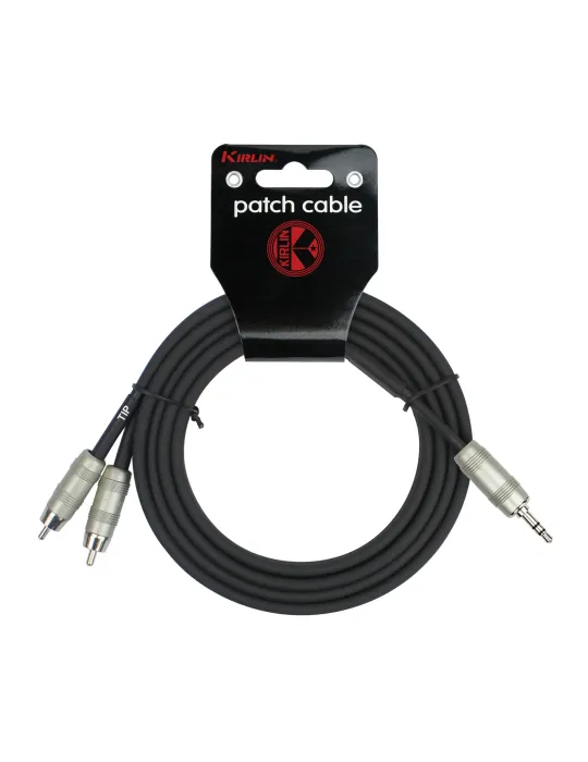  KIRLIN Y364-3BK CABLE PATCH Y 2XRCA-JACK 3.5 NR|MusicGoodDeal 