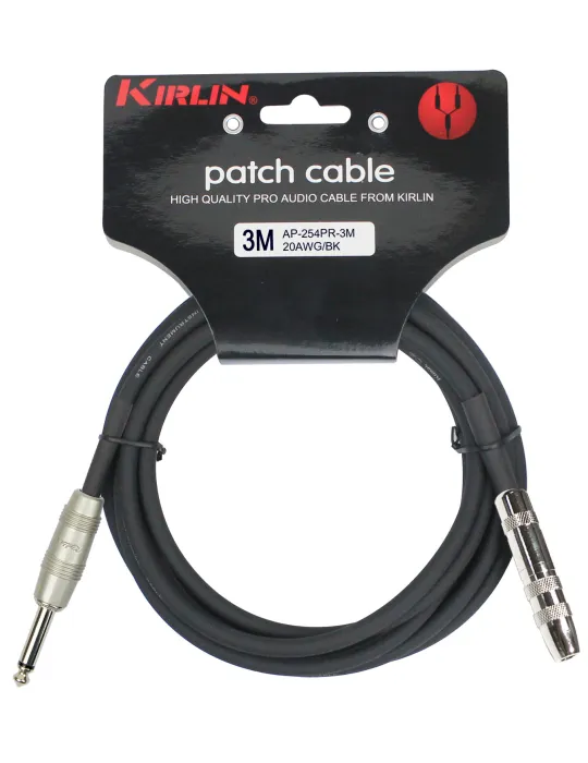  KIRLIN AP254-3BK EXTENSION CABLE 6.35M 3M BLACK|MusicGoodDeal 