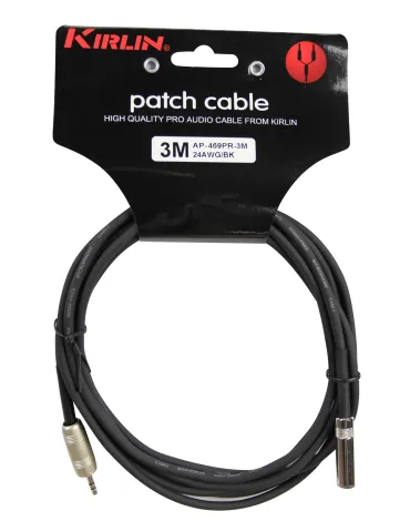  KIRLIN AP469-3BK EXTENSION CABLE 3.5S 3M BLACK|MusicGoodDeal 