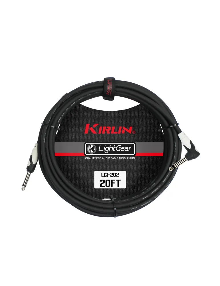  KIRLIN GUITAR CABLE 6M JACK JACK ELBOW|MusicGoodDeal 