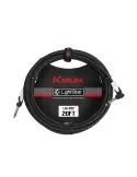  KIRLIN GUITAR CABLE 6M JACK JACK ELBOW|MusicGoodDeal 