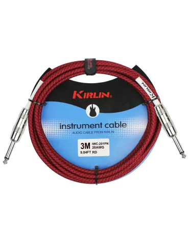 KIRLIN GUITAR CABLE 3M JACK JACK RED|MusicGoodDeal 