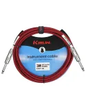  KIRLIN GUITAR CABLE 3M JACK JACK RED|MusicGoodDeal 