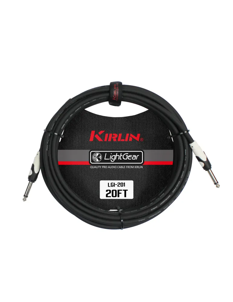  KIRLIN GUITAR CABLE 6M JACK JACK BLACK|MusicGoodDeal 