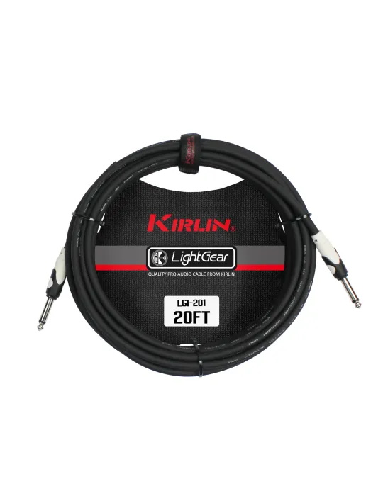  KIRLIN GUITAR CABLE 6M JACK JACK BLACK|MusicGoodDeal 