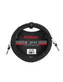  KIRLIN GUITAR CABLE 6M JACK JACK BLACK|MusicGoodDeal 