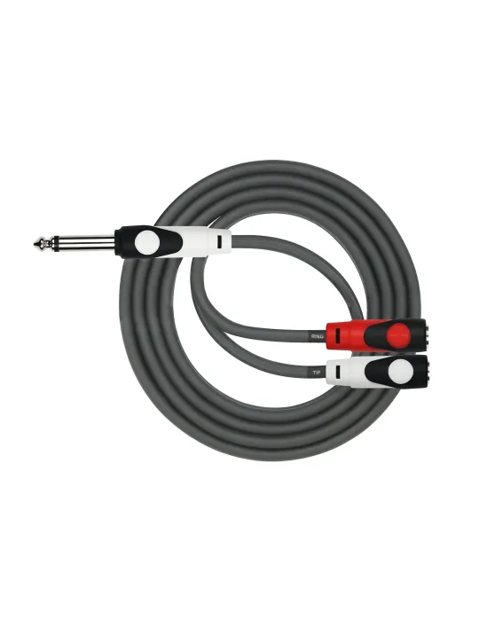  KIRLIN CABLE PATCH Y 2XJACK-JACK 6.35 NR|MusicGoodDeal 
