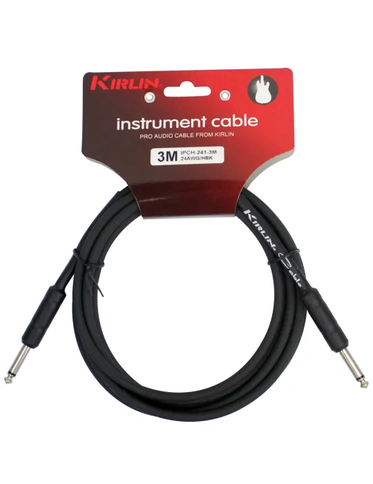  KIRLIN GUITAR CABLE 3M JACK JACK BLACK|MusicGoodDeal 