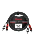  KIRLIN CABLE PATCH 2XRCA-2XRCA 1M BLACK|MusicGoodDeal 